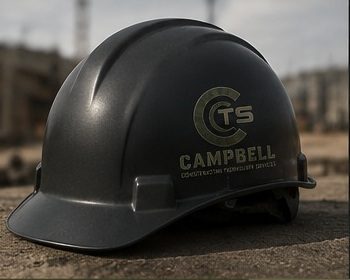 Campbell CTS branded hard hat